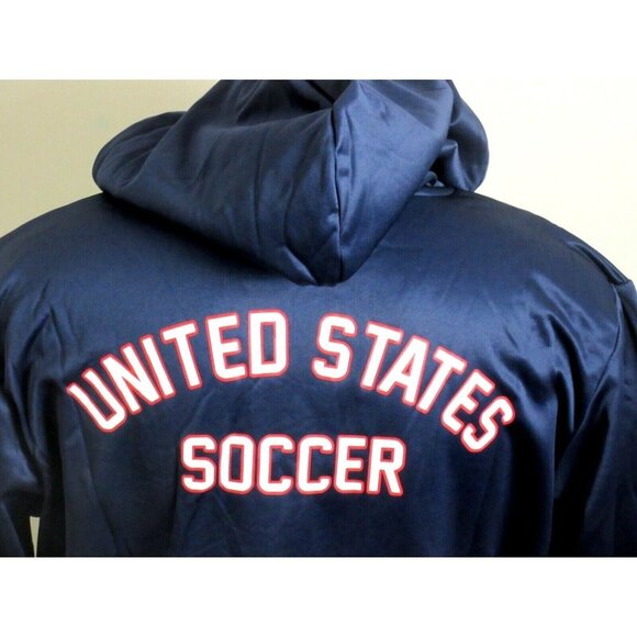 Men's U.S. Soccer Icon Sports Full zip Hoodie Jacket Striker Navy Blue NWT - Picture 4 of 6